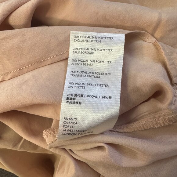 We The Free Size Large  Oversized Blush Pink Button Cuff Long Sleeve Blouse Top - Picture 7 of 8